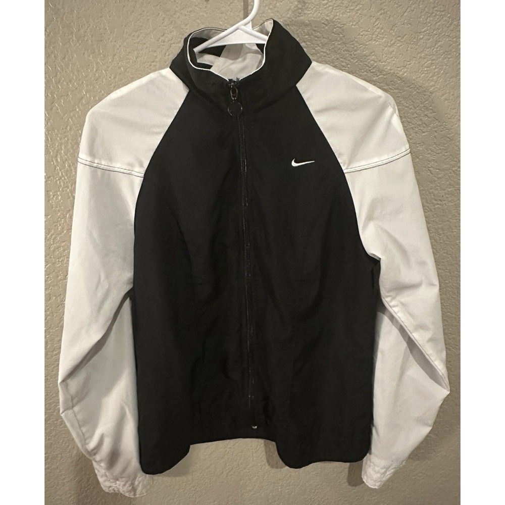 Nike Black/White Zip Up Track Jacket